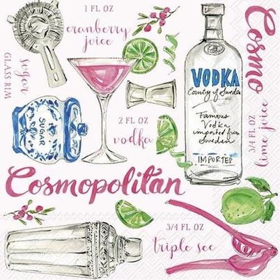 IHR Cocktail Napkins Cosmopolitan