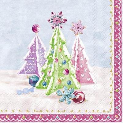 IHR Cocktail Napkins Sugar World Light Blue