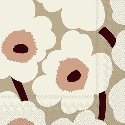 IHR Cocktail Napkins Unikko Cream 