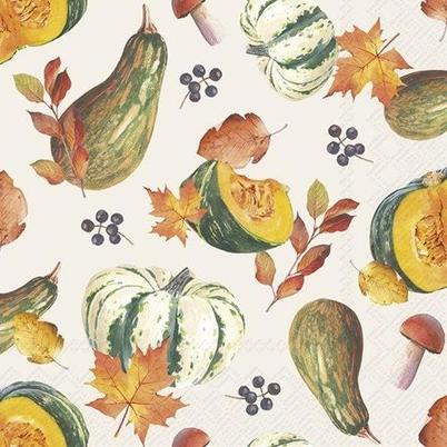 IHR Cocktail Napkins Fall Harvest Cream