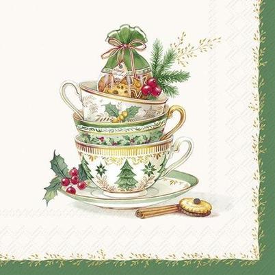 IHR Lunch Napkins Festive Tea Time Cream