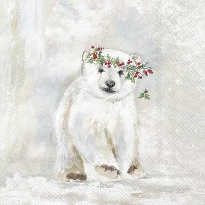 IHR Christmas Cocktail Napkins Flocke Polar Bear
