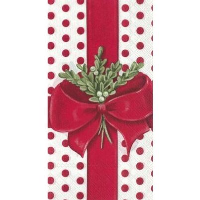 IHR Christmas Guest Towel A Present For You White Red