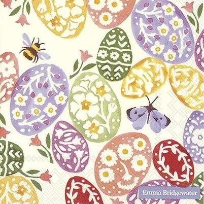 IHR Lunch Napkins Easter Eggs Cream