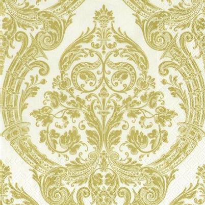 IHR Lunch Napkins Grandeur Gold Cream