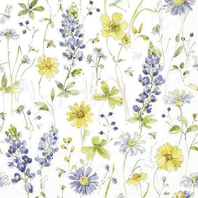 IHR Lunch Napkins Lovely Blues Allover