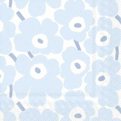 IHR Lunch Napkins Mini Unikko Light Blue