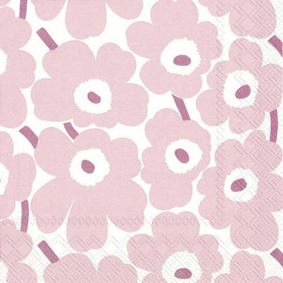 IHR Lunch Napkins Mini Unikko Light Rose