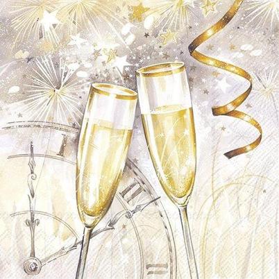 IHR Lunch Napkins Time To Toast