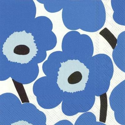 IHR Lunch Napkins Unikko Blue