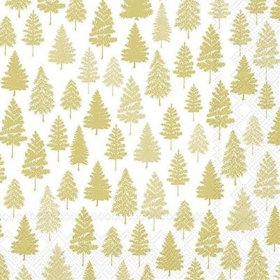 IHR Lunch Napkins Nordic Forest Gold