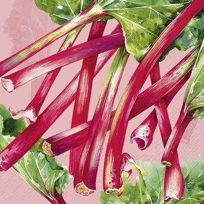 IHR Lunch Napkins Rhubarb Rose 