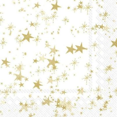 IHR Sternenhimmel White Gold Star Lunch Napkins