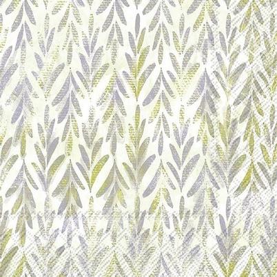 IHR Lunch Napkins Twiggy Cream Green