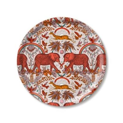 Jamida Zambezi Orange Round Tray by Emma J. Shipley