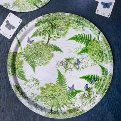 Jamida White Dill Round Tray by Michael Angove 39cm