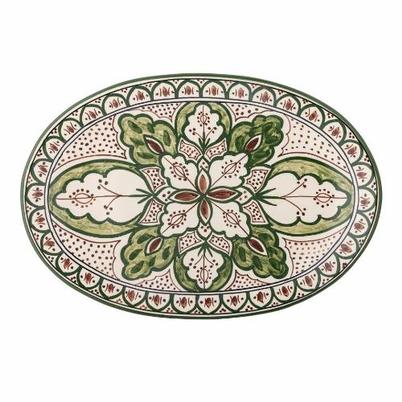 Karlie Serving Plate Green Stoneware