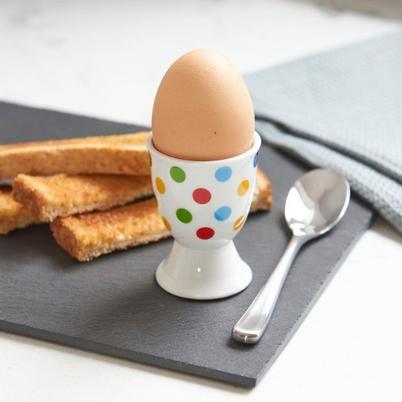 KitchenCraft Brights Spots Porcelain Egg Cup