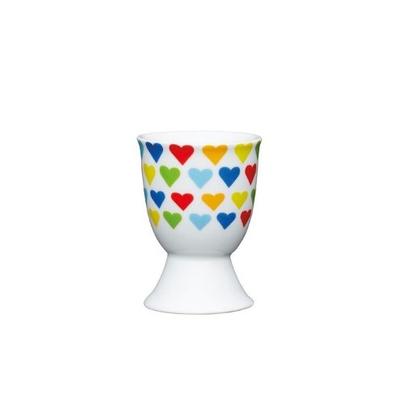 KitchenCraft Bright Hearts Porcelain Egg Cup