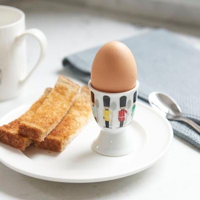 KitchenCraft Children's Soldiers Porcelain Egg Cup