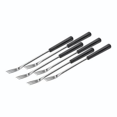 Kuhn Rikon Cheese & Meat Fondue Forks Black 6pcs