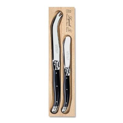 Laguiole Cheese Knife Set of 2 Black