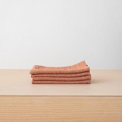 Linen Chevron Brick Natural Napkin