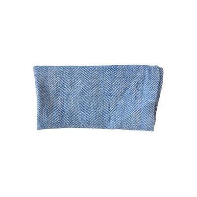 Linen Chevron Napkin Blue White