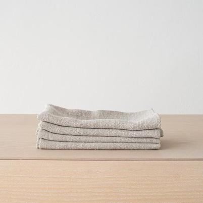 Linen Chevron Natural Napkin 