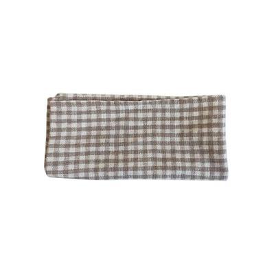Linen Gingham Natural White Napkin