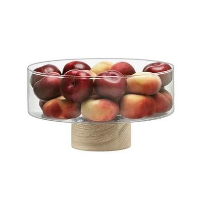 LSA Lotta Pedestal Bowl Ash 25cm