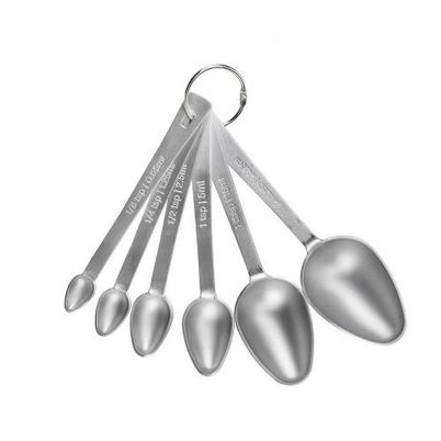 MasterClass Stainless Steel Measuring Spoon Set 6 Pieces