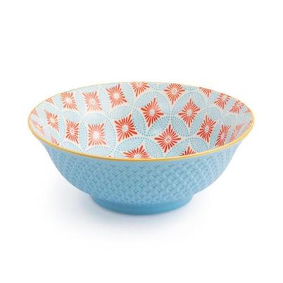 Mikasa Blue Mosaic Stoneware Ramen Bowl 21cm