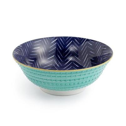 Mikasa Indigo Chevron Stoneware Ramen Bowl 21cm