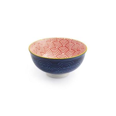 Mikasa Red & Blue Arc Stoneware Nibble Bowl 12cm