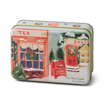 Paddywax Bistro Christmas Storefront Candle Tin Orange & Fir