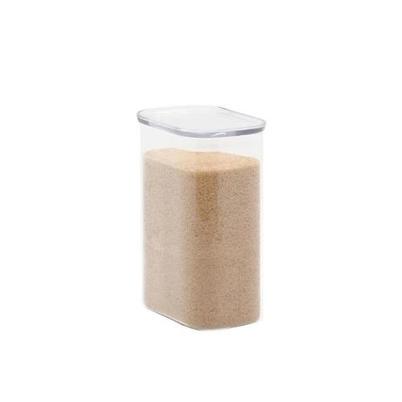 Pebbly Rectangular Glass Storage Canister 1800ml