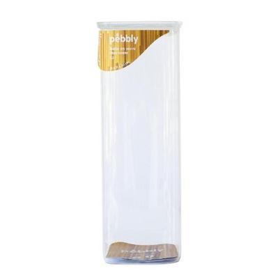 Pebbly Square Glass Storage Canister 2200ml