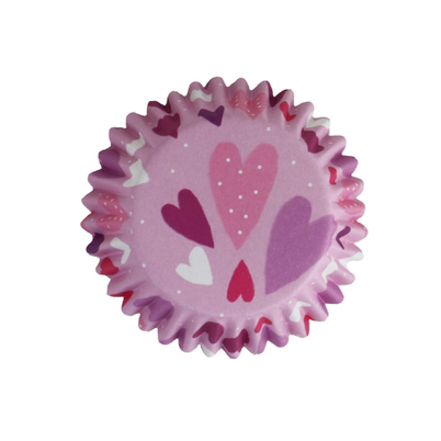 PME 30 Love Heart Foil Lined Baking Cases
