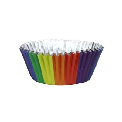 PME 30 Standard Foil Cupcake Cases Rainbow Colours