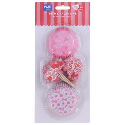 PME Be My Valentine Cupcake Cases & Topper Set of 24