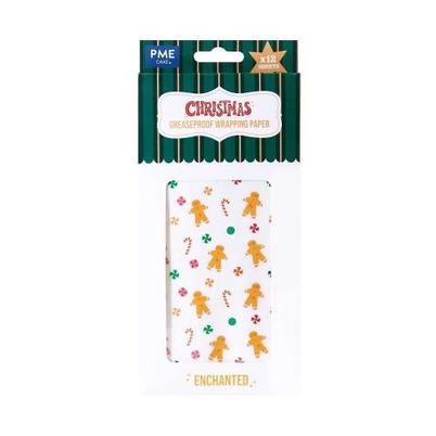 PME Christmas Wrapping Parchment Paper Gingerbread