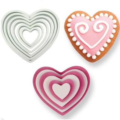 PME Classic Heart Shapes Cutters Set of 6