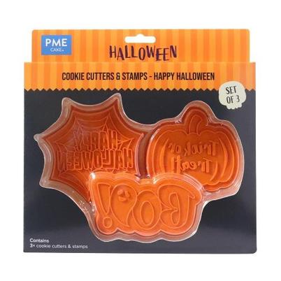 PME Happy Halloween Cookie Cutters & Stamps 