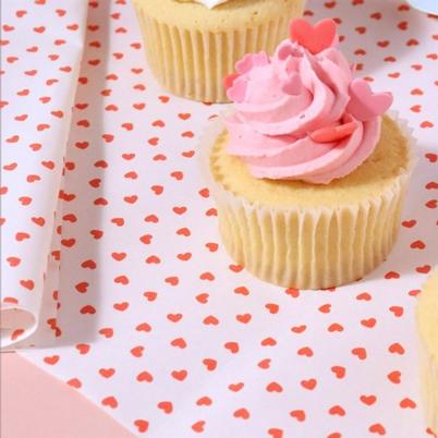 PME Love Hearts Valentines Wrapping Parchment Paper 12 sheets