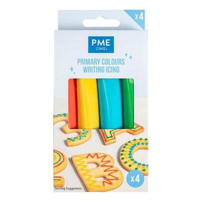 PME Writing Icing Primary Colours Pack of 4 