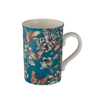 Price & Kensington Hummingbird Floral Teal Mug 300ml