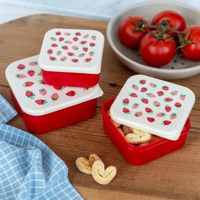 Rex Little Strawberry Snack Boxes Set of 3 