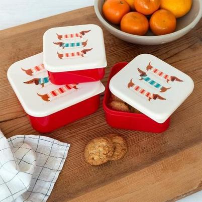 Rex Snack Boxes Sausage Dog Set of 3
