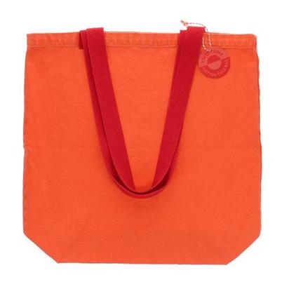 Rex Two-Tone Cotton Tote Bag Coral 